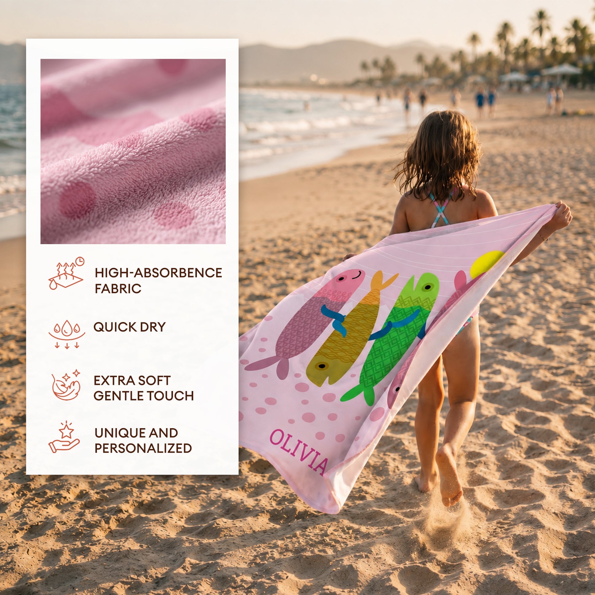Personalized “Sea Joy” Series Beach Towel – Bonibomlab Special Collection