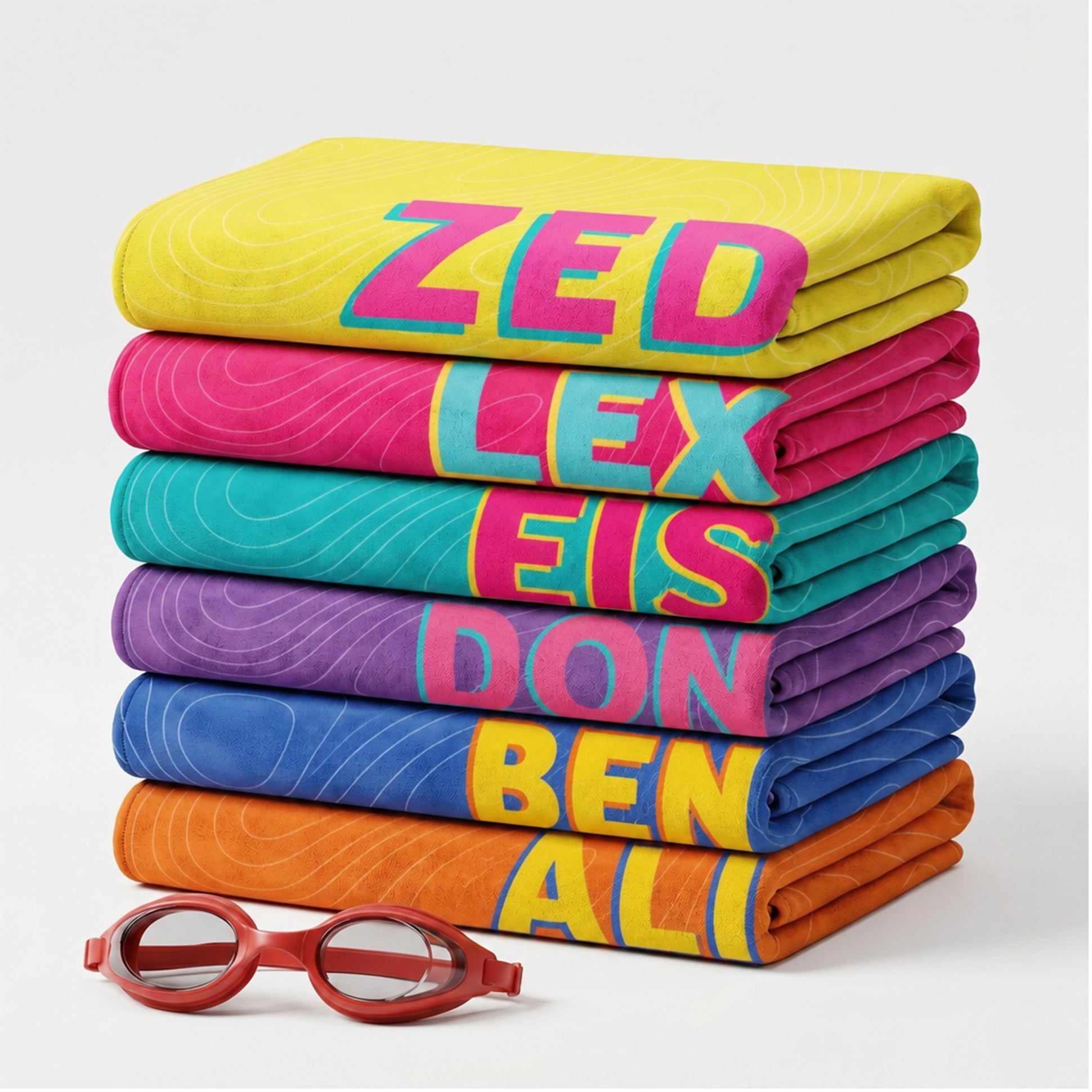 Personalized "Color Splash" Beach Towel