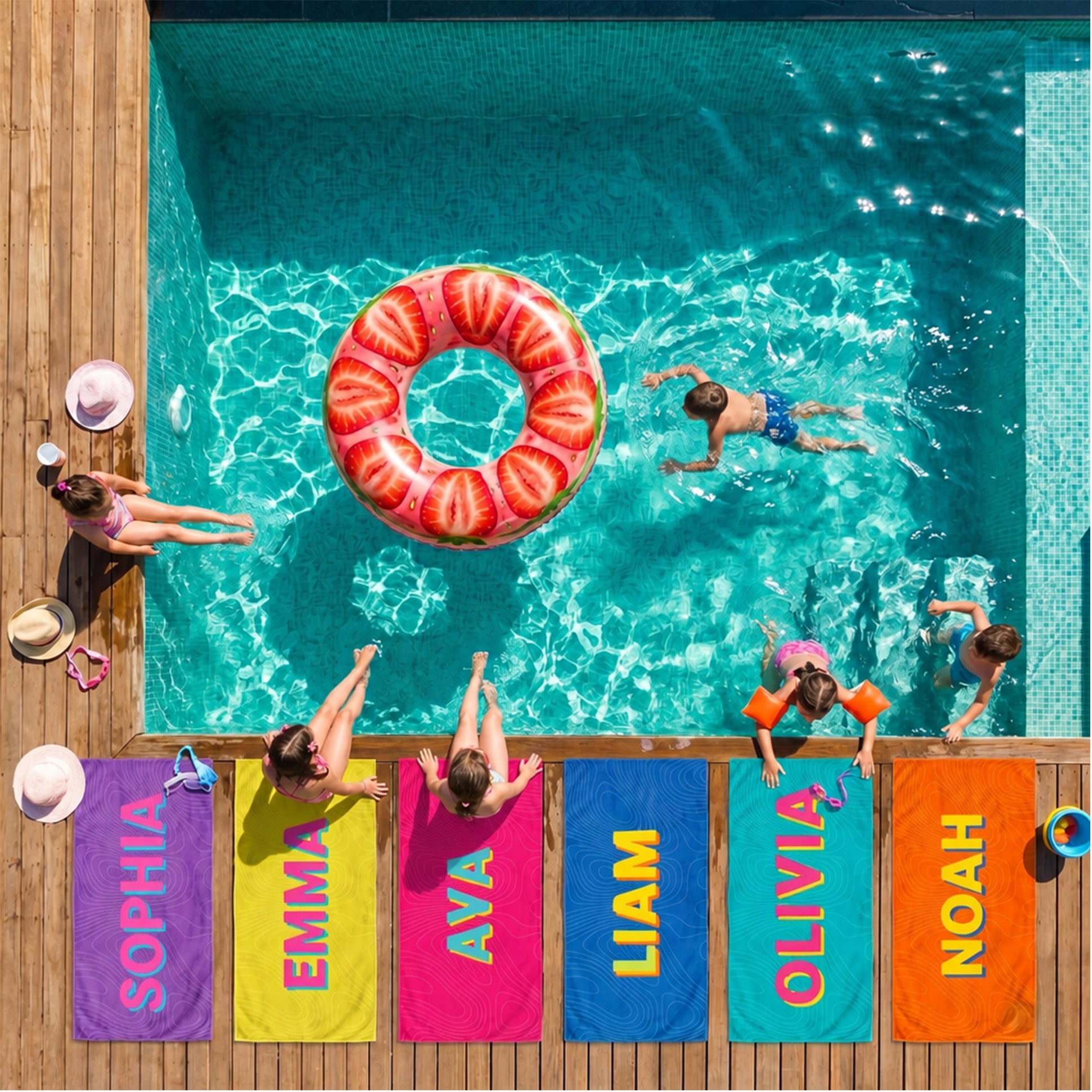 Personalized "Color Splash" Beach Towel