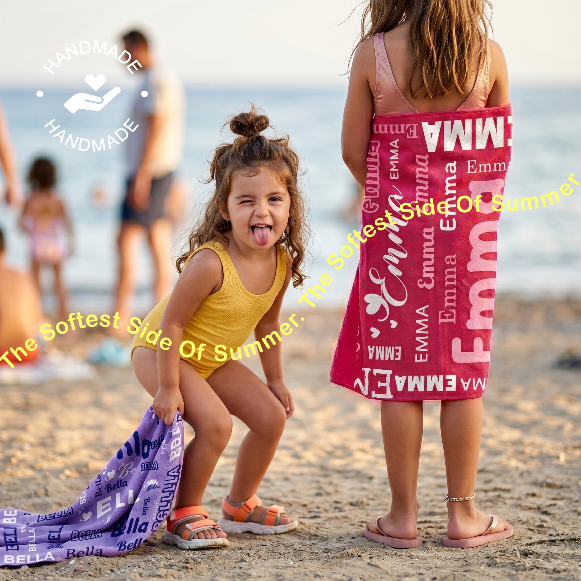 Personalized “Name Celebration” Series Beach Towel-Bonibomlab Special Collection