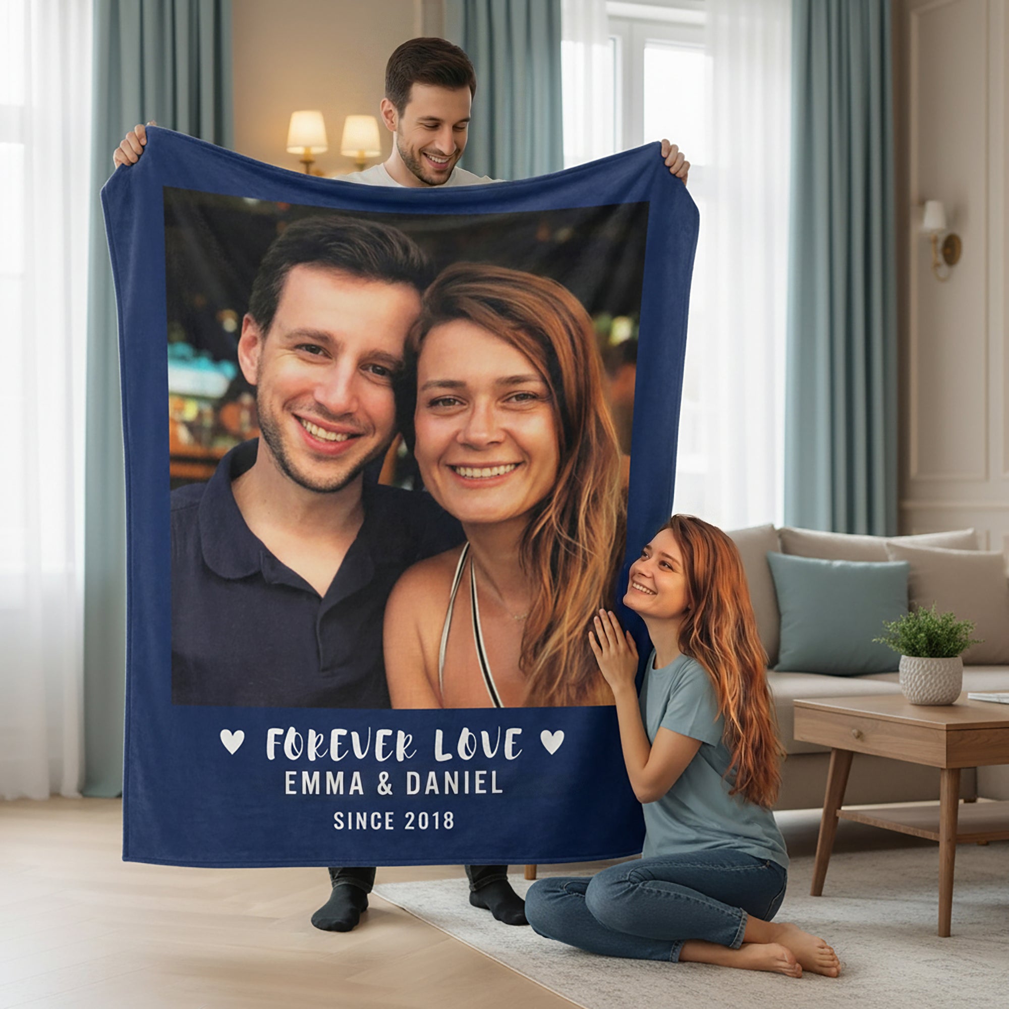 BonibomLab Photo Collage Blanket