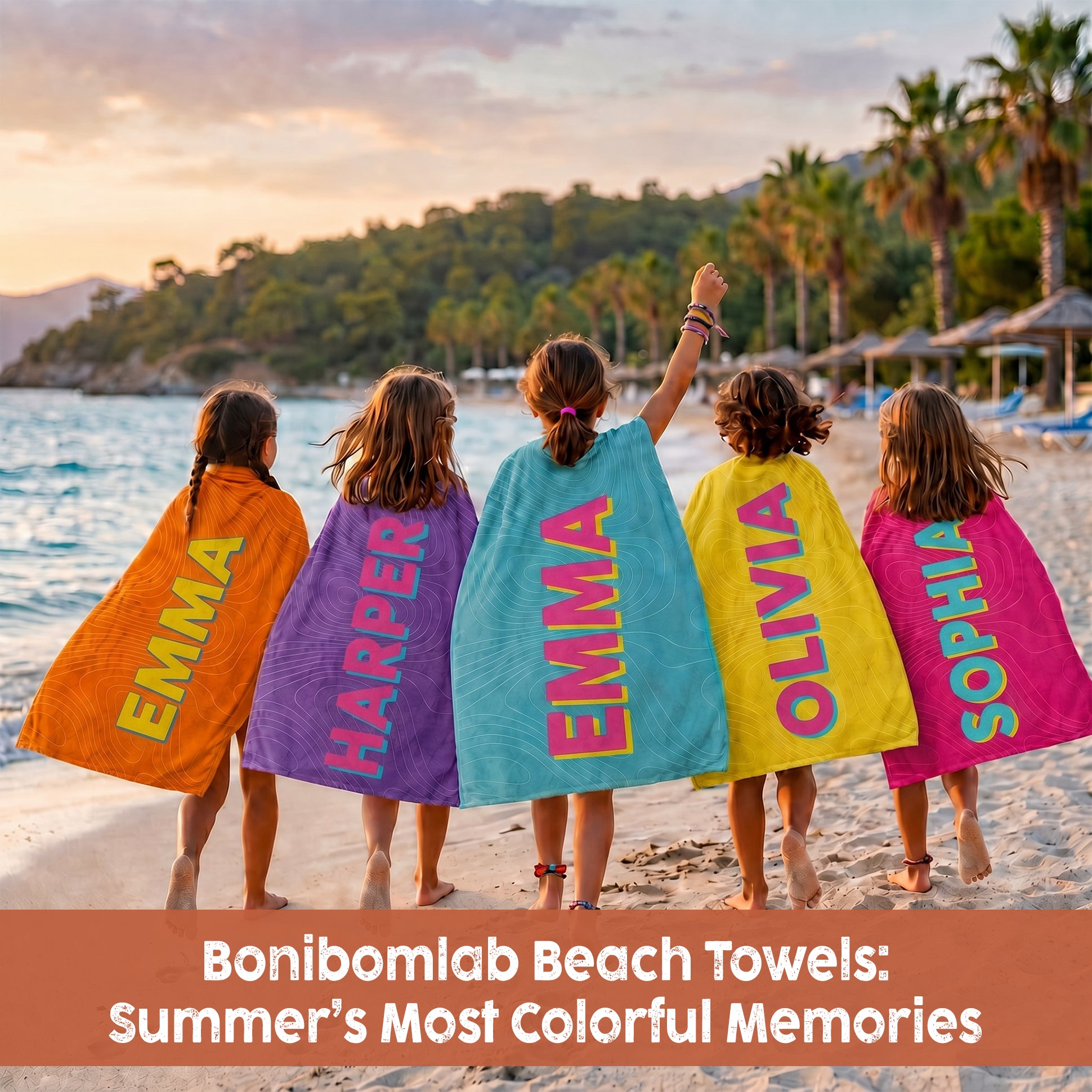Personalized "Color Splash" Beach Towel