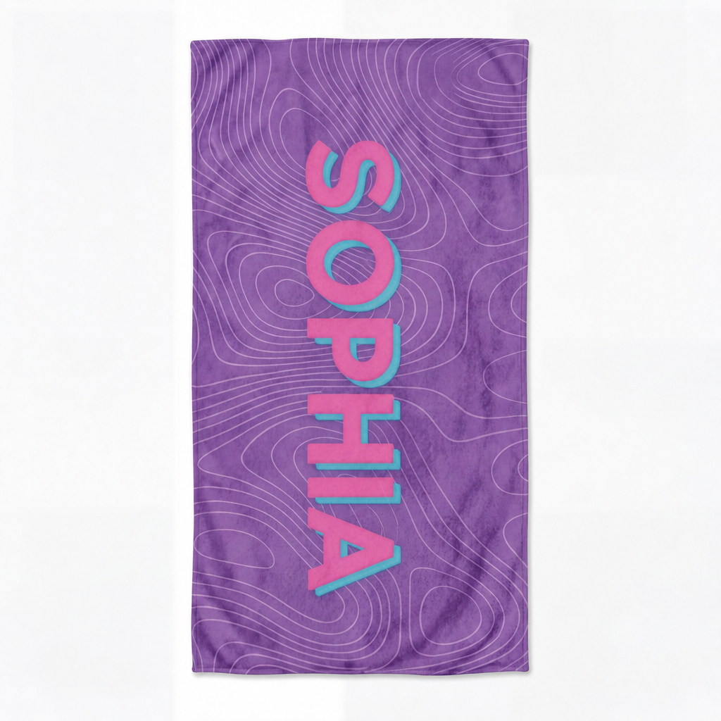 Personalized "Color Splash" Beach Towel