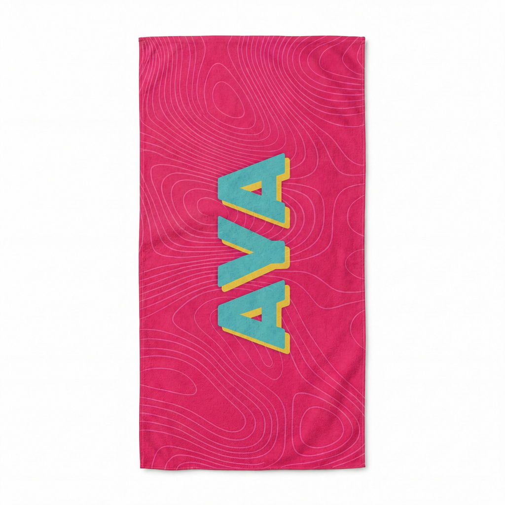 Personalized "Color Splash" Beach Towel