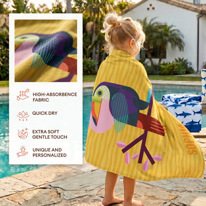 Personalized “Fauna Pop” Series Beach Towel – Bonibomlab Special Collection