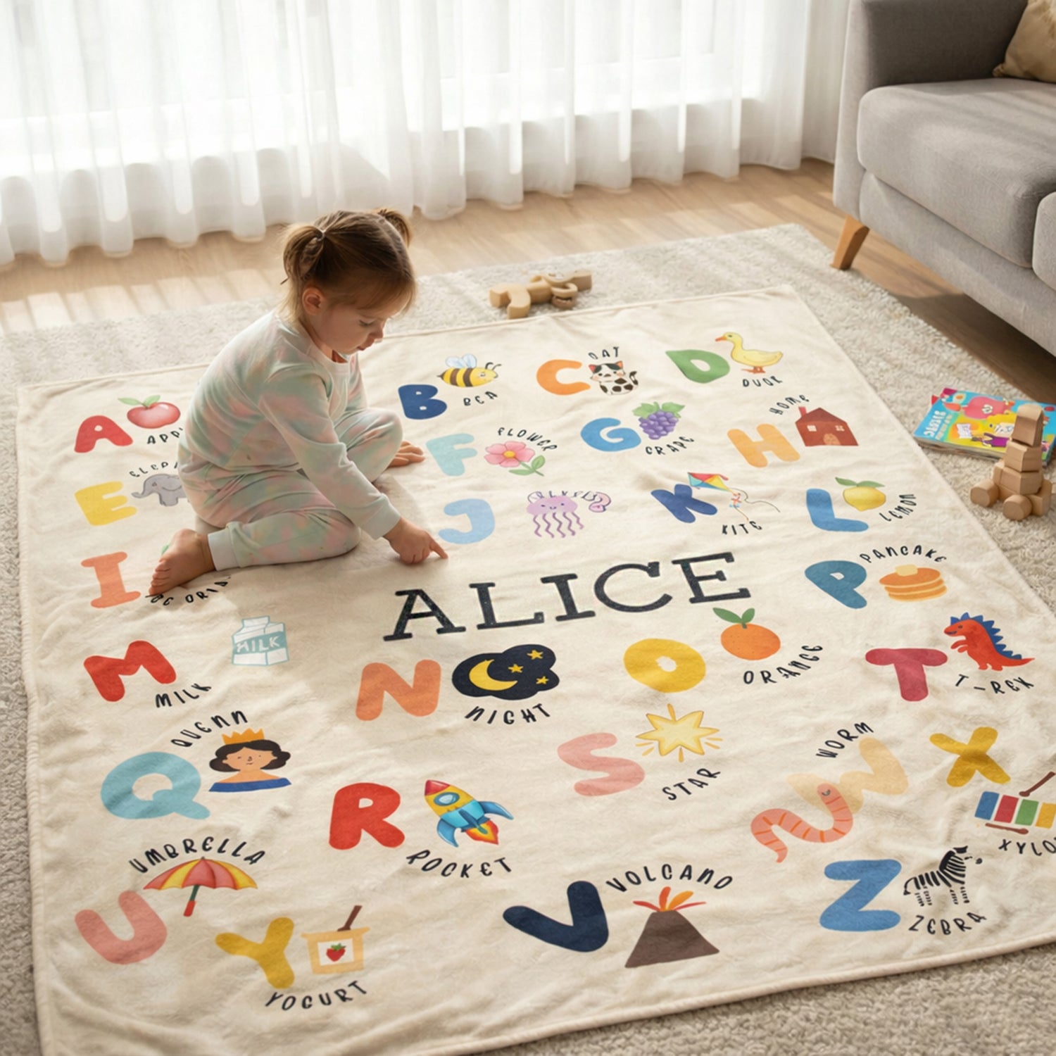 BonibomLab Alphabet Blanket