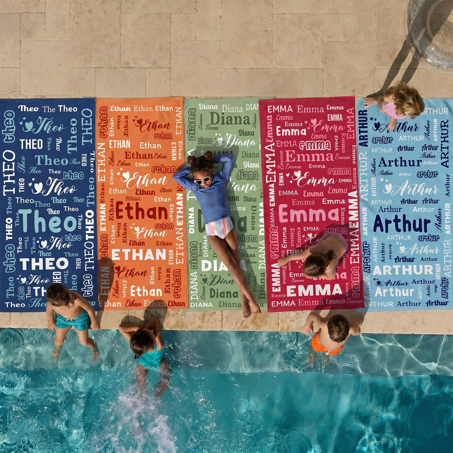 Personalized “Name Celebration” Series Beach Towel-Bonibomlab Special Collection
