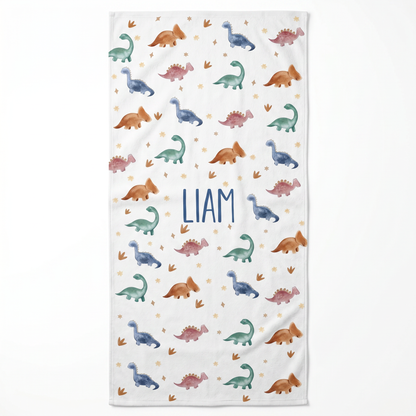 Personalized “Dinosaur World” Beach Towel