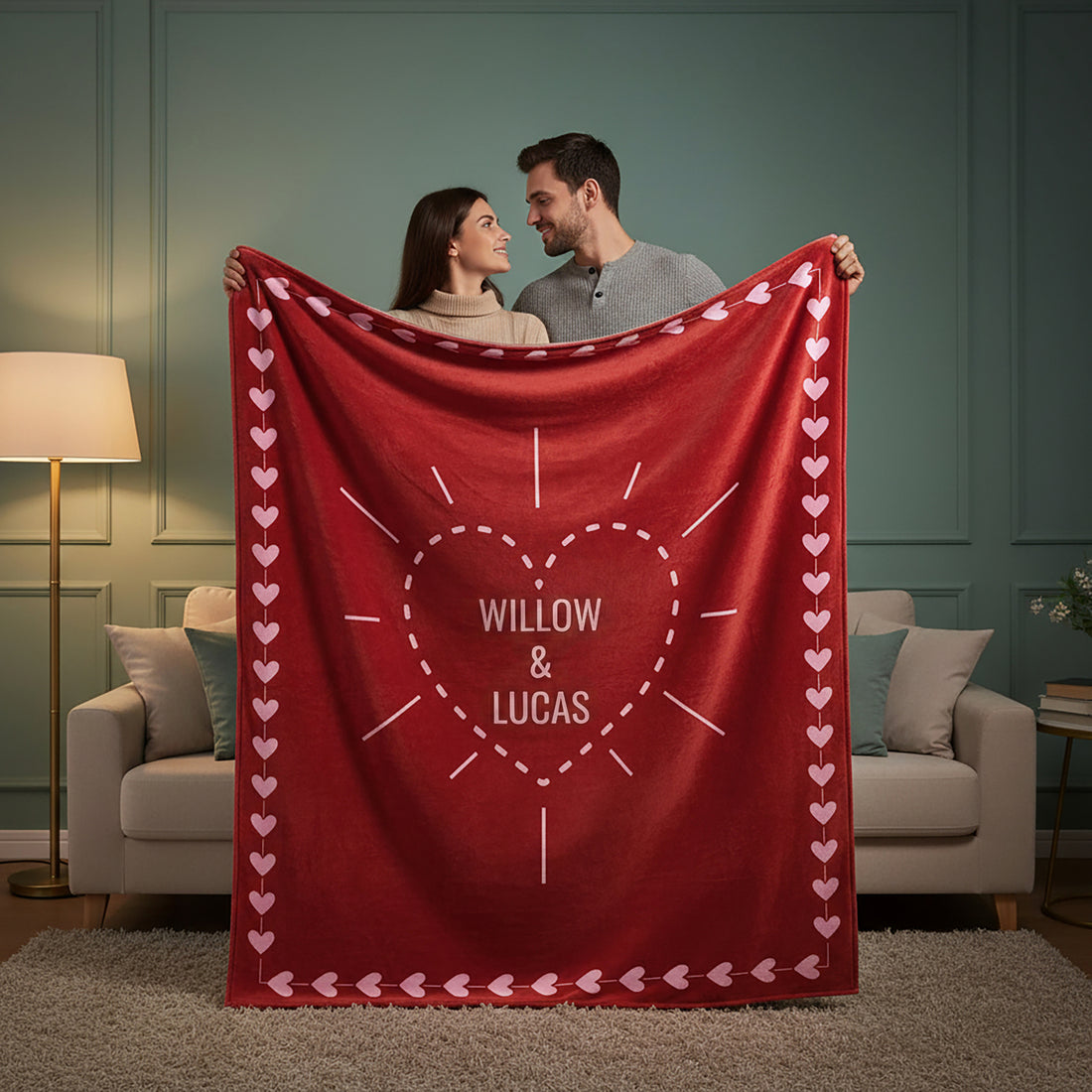 BonibomLab "LOVE" Couple Blanket