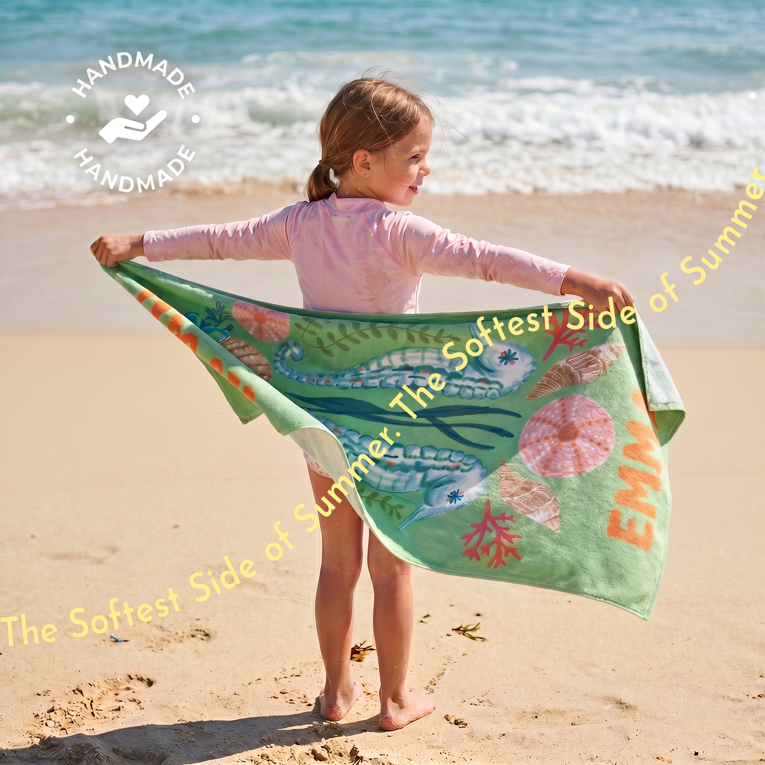 Personalized "Ocean Friends" Kids Towel