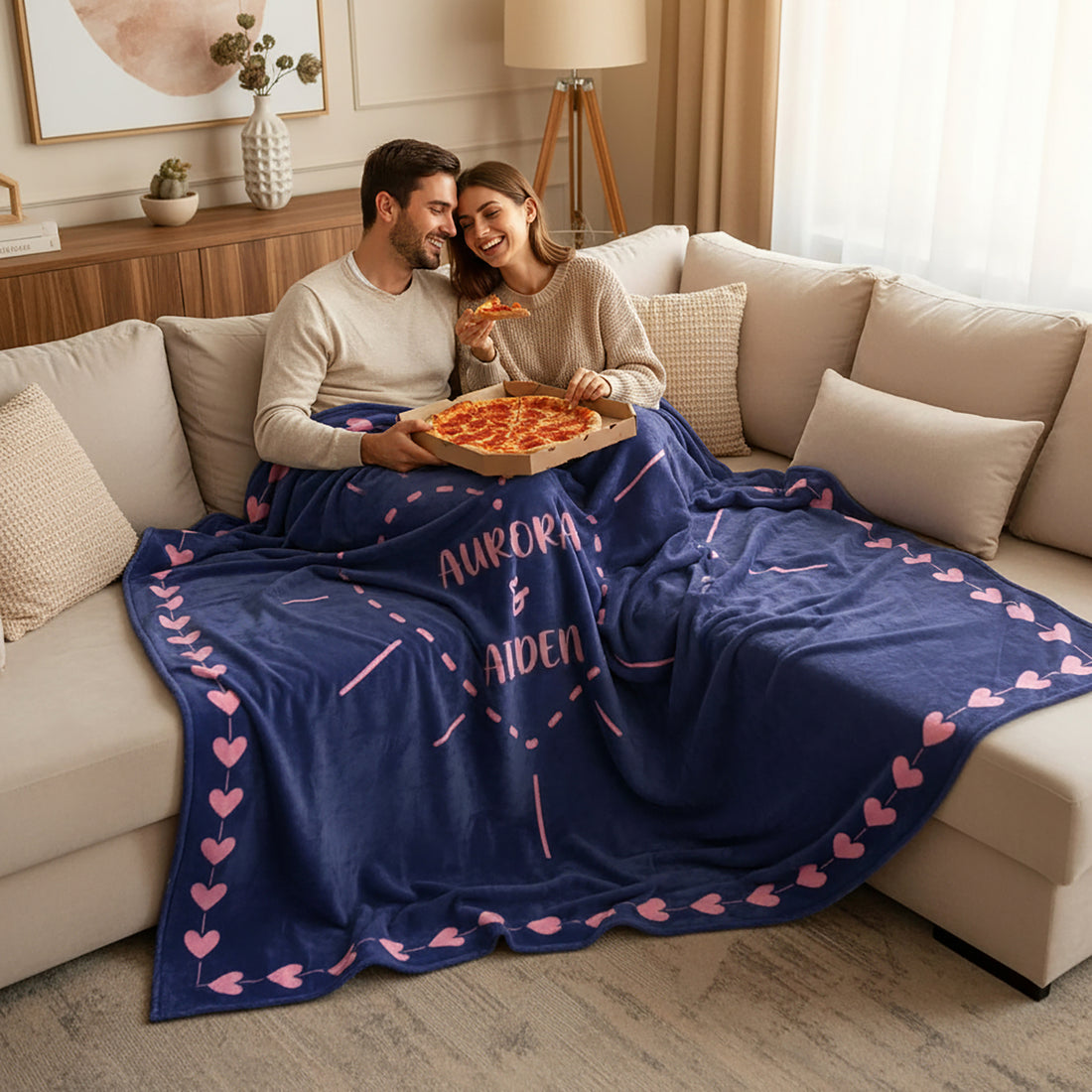 Couverture Warmie™ « LOVE » pour couples