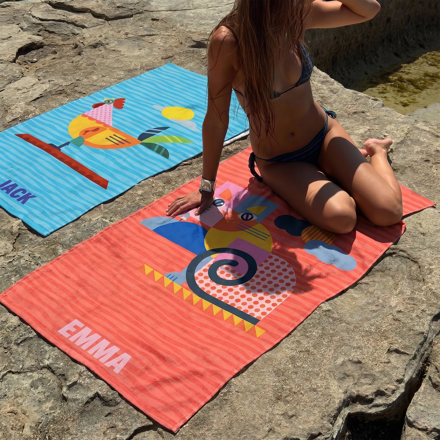 Personalized “Fauna Pop” Series Beach Towel – Bonibomlab Special Collection