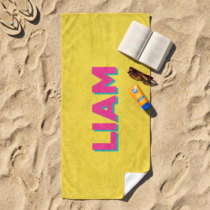 Personalized "Color Splash" Beach Towel