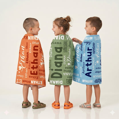 Personalized “Name Celebration” Series Beach Towel-Bonibomlab Special Collection