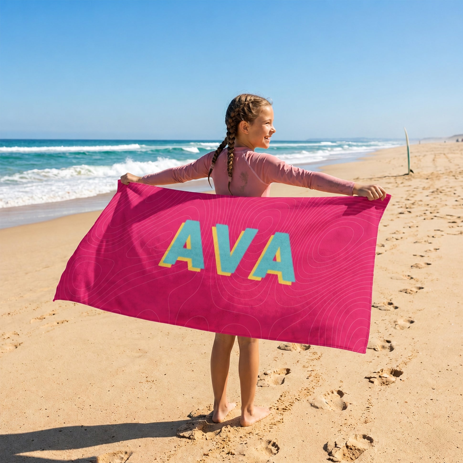 Personalized "Color Splash" Beach Towel