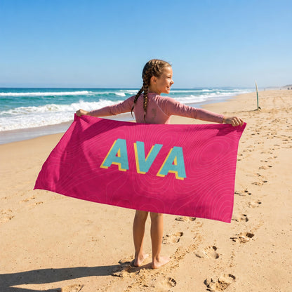 Personalized "Color Splash" Beach Towel