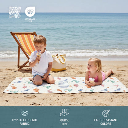 Personalized “Dinosaur World” Beach Towel