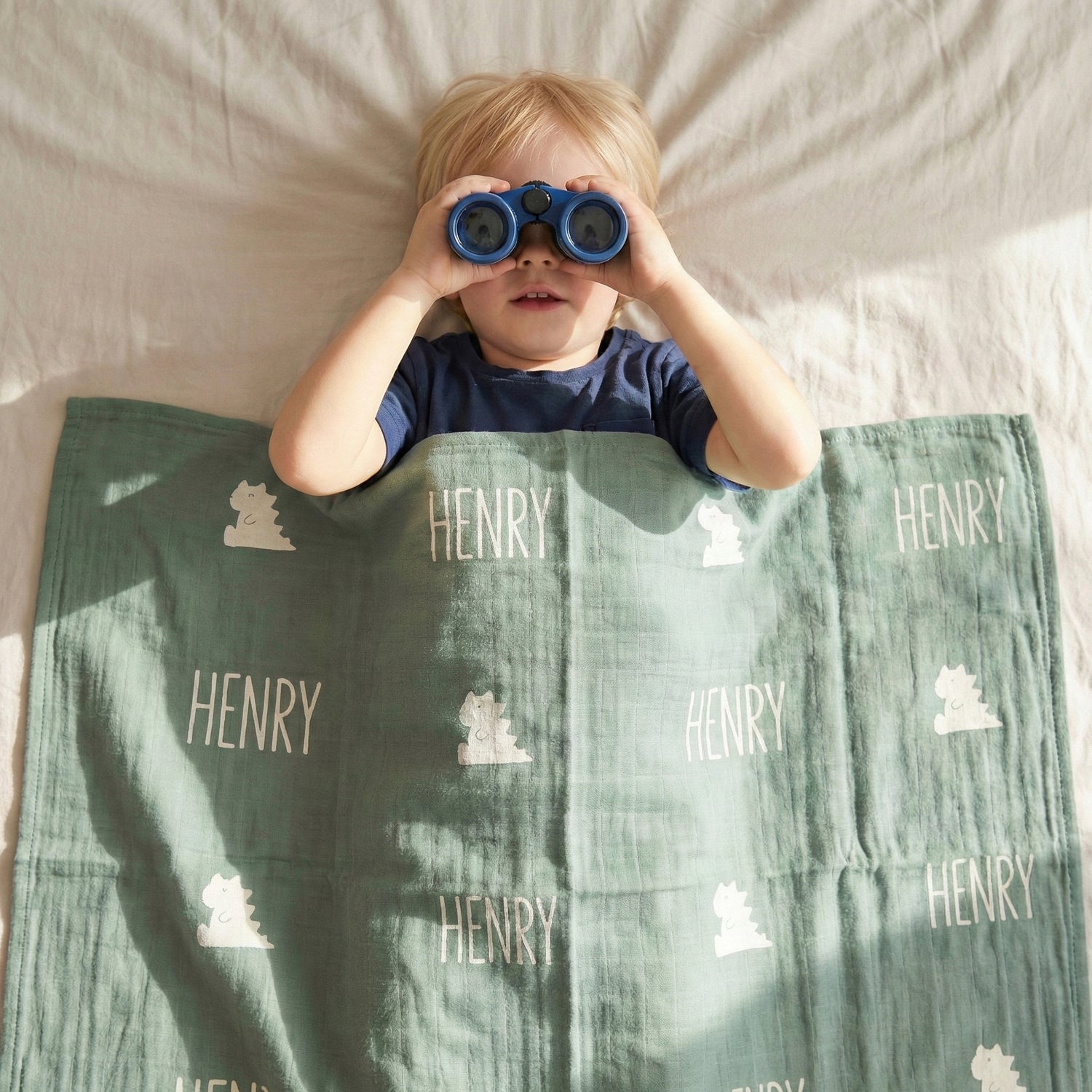 Personalized %100 Cotton Muslin Baby Blanket