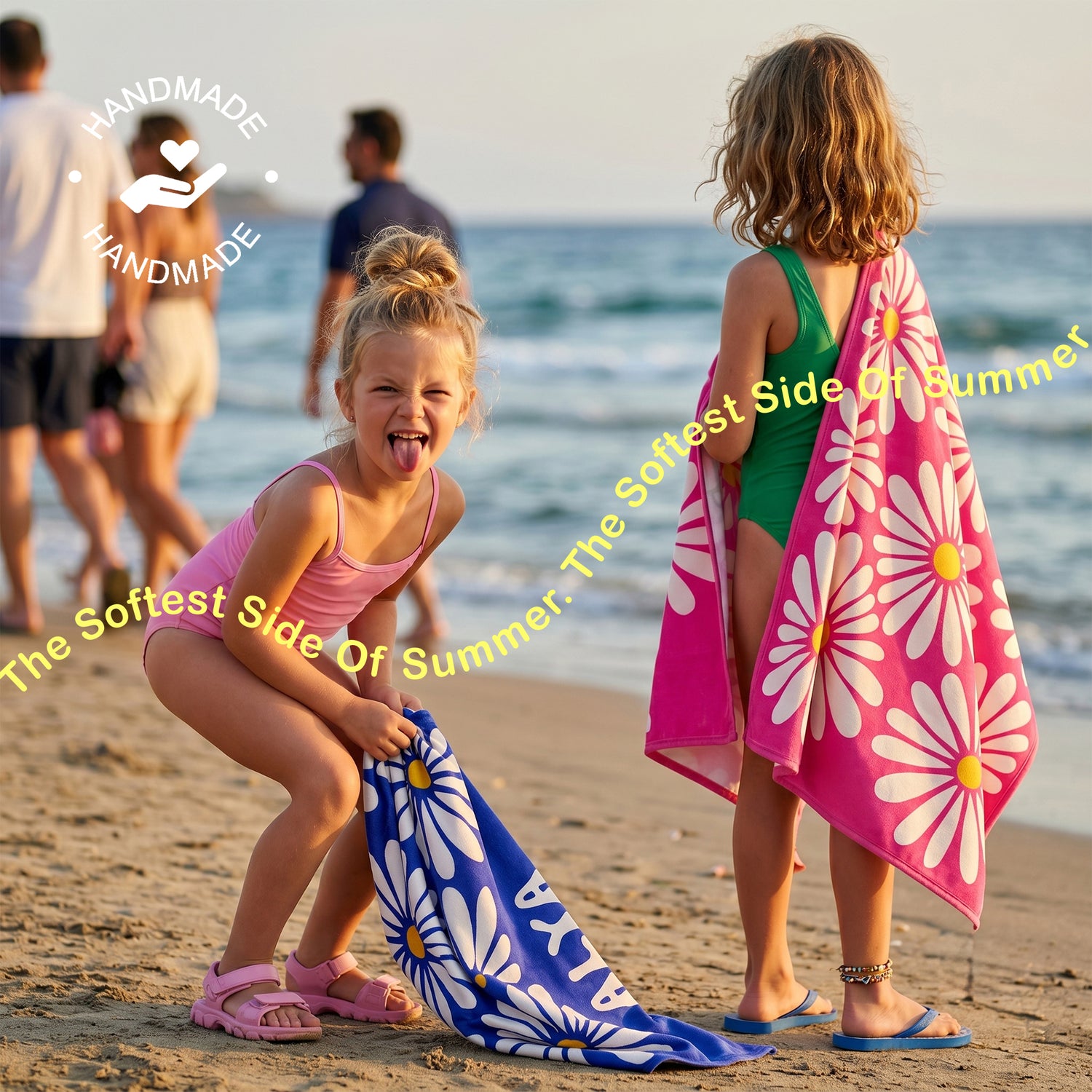 Bonibomlab Daisy Collection | Personalized Beach Towel