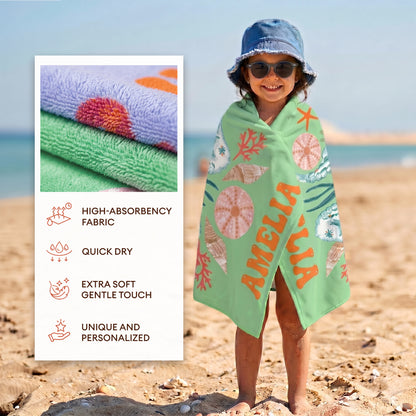 Personalized "Ocean Friends" Kids Towel