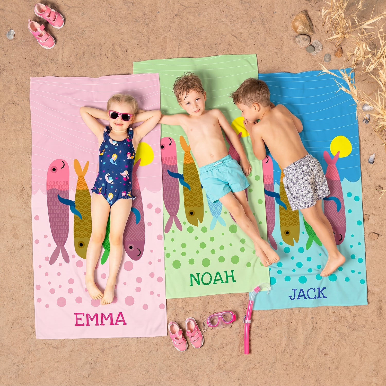 Personalized “Sea Joy” Series Beach Towel – Bonibomlab Special Collection