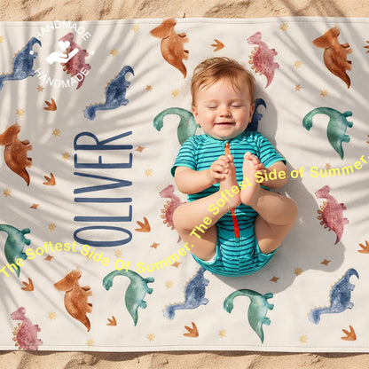 Personalized “Dinosaur World” Beach Towel