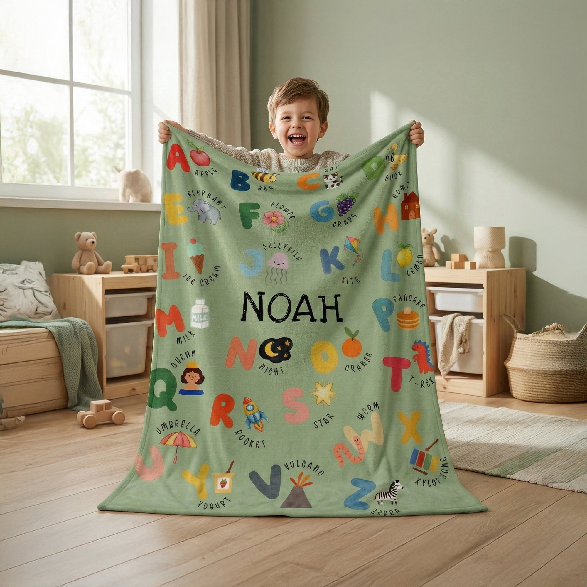BonibomLab Alphabet Blanket