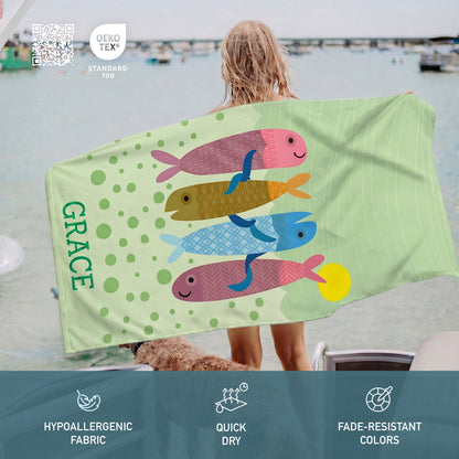 Personalized “Sea Joy” Series Beach Towel – Bonibomlab Special Collection