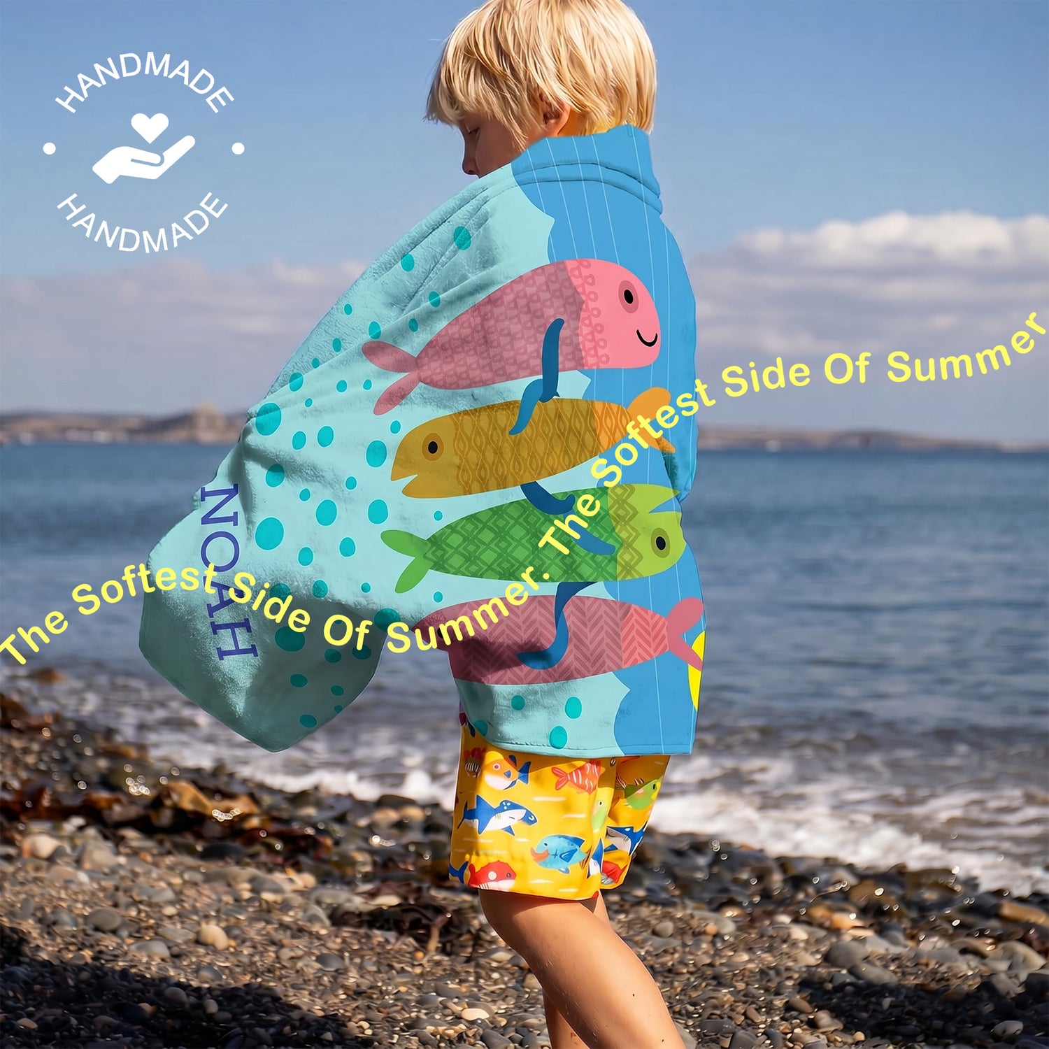 Personalized “Sea Joy” Series Beach Towel – Bonibomlab Special Collection