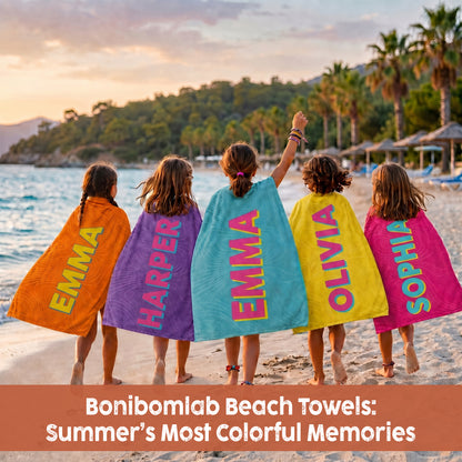 Personalized "Color Splash" Beach Towel