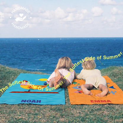 Personalized “Fauna Pop” Series Beach Towel – Bonibomlab Special Collection
