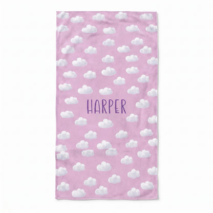☁️ Bonibomlab Cloud Collection | Personalized Beach Towel with Name