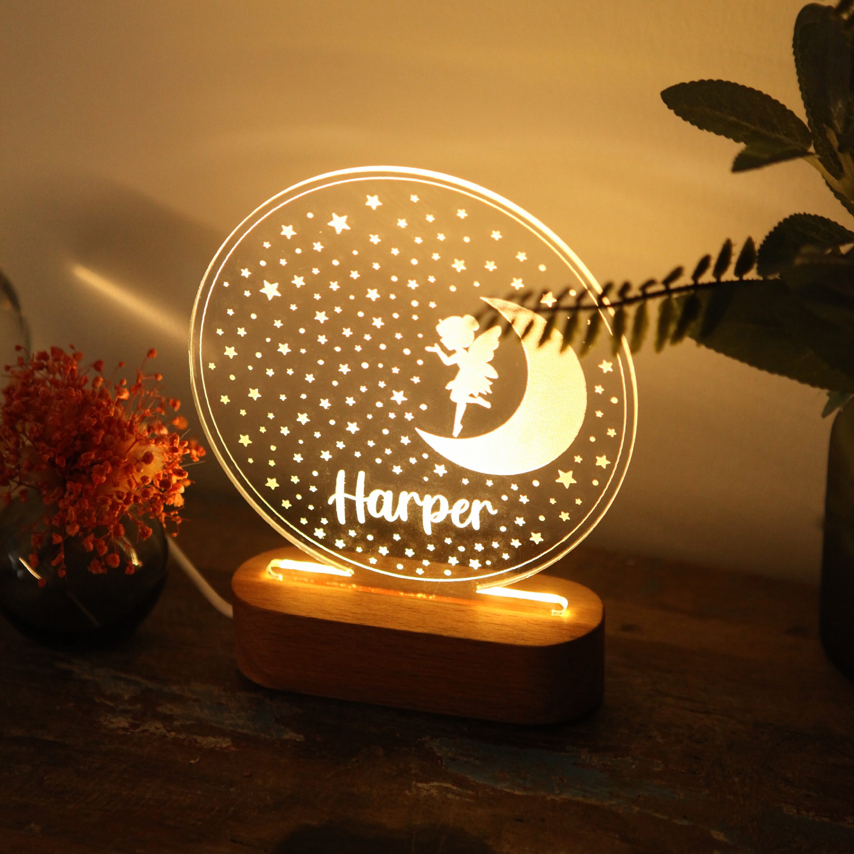 MOON&amp;FAIRY CHILD NIGHT LIGHT