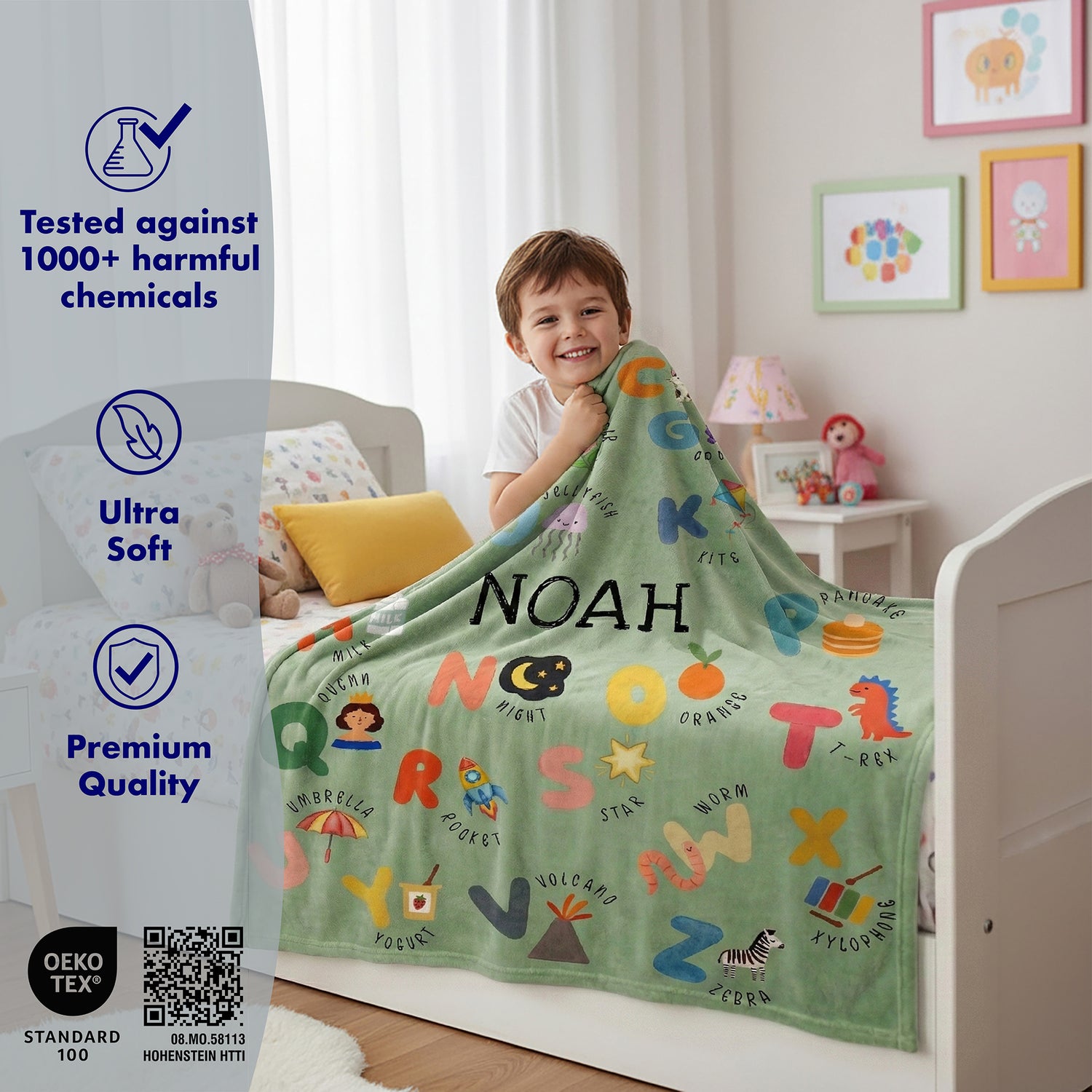 BonibomLab Alphabet Blanket