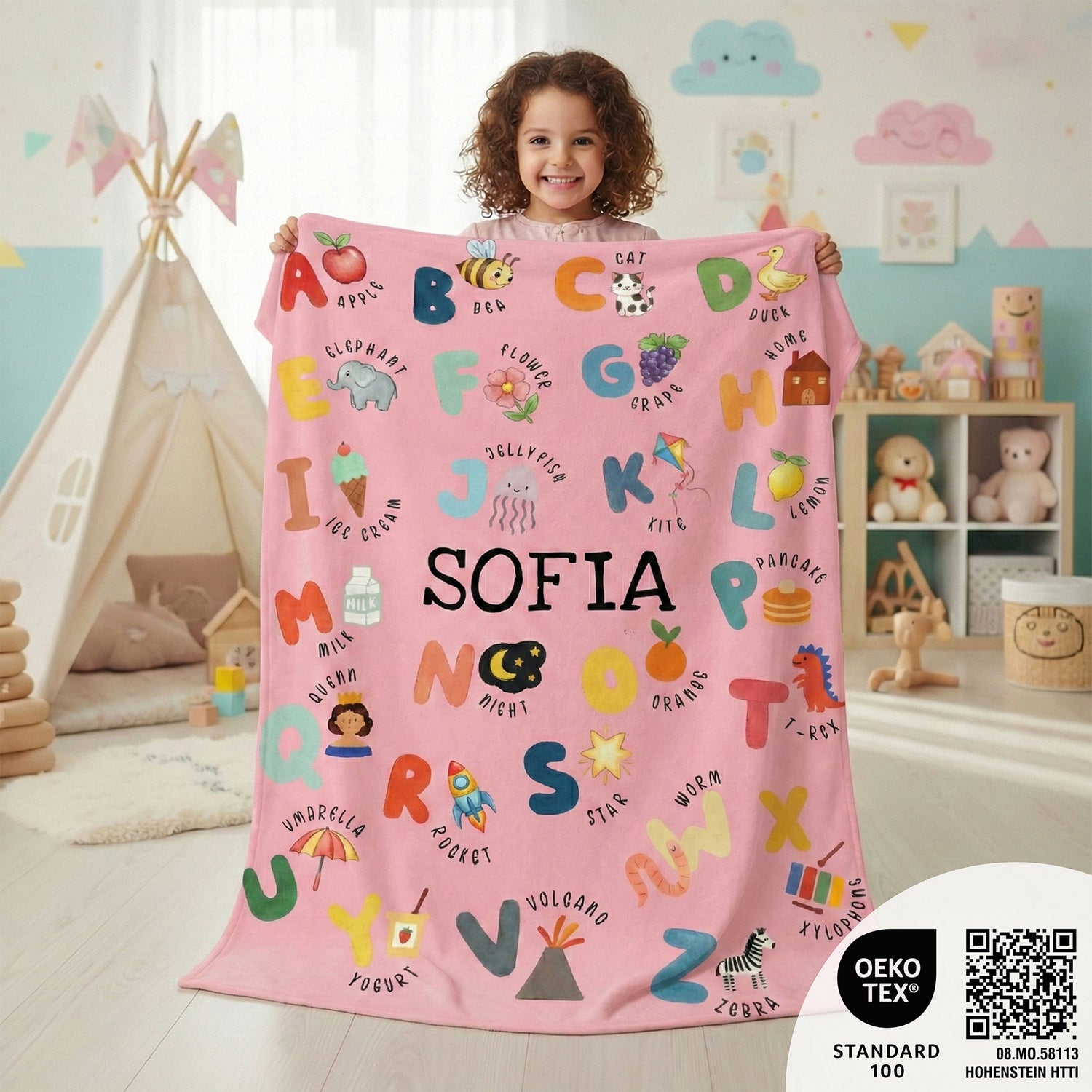 BonibomLab Alphabet Blanket