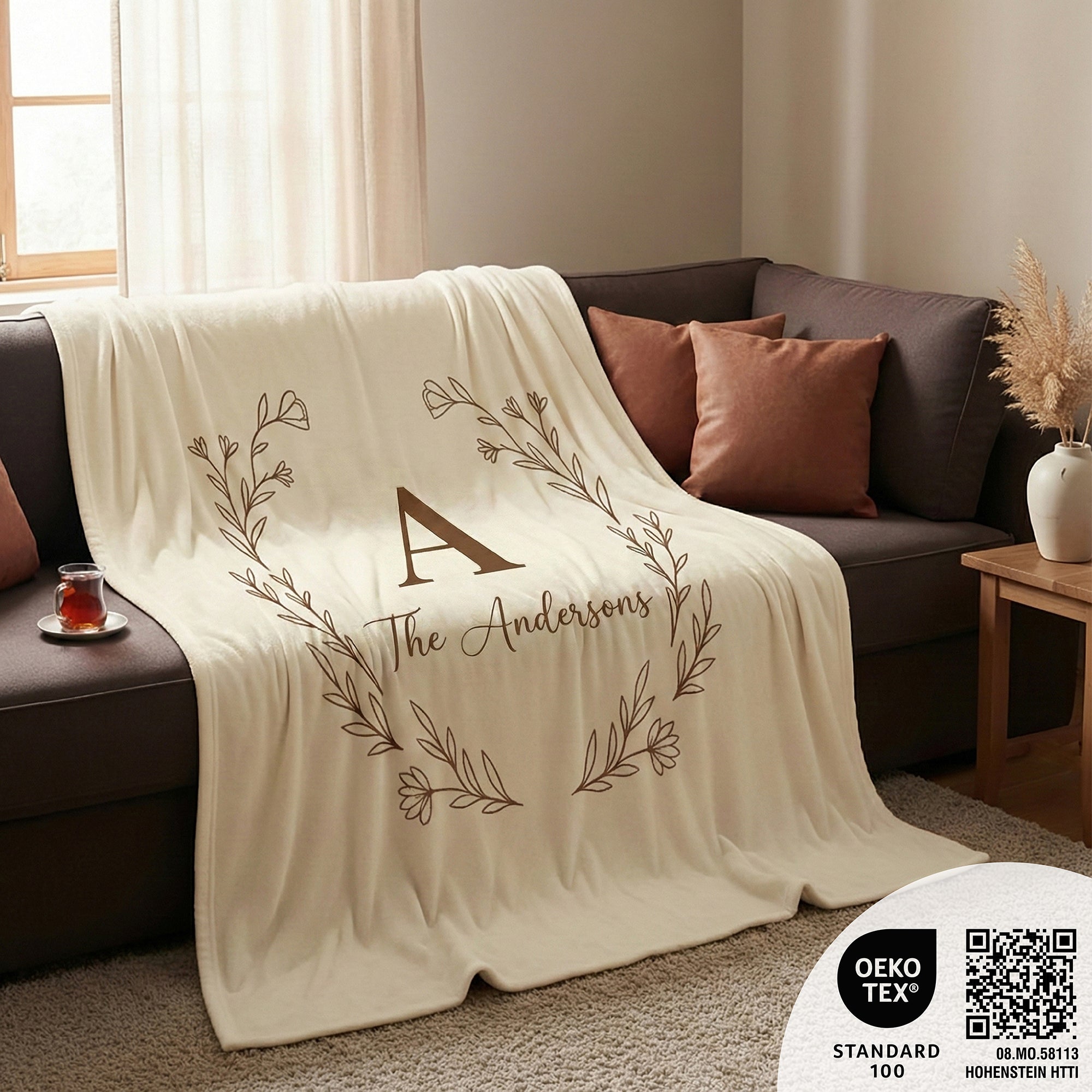 BonibomLab Couple Blanket With Name And Date