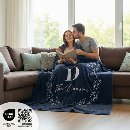 BonibomLab Couple Blanket With Name And Date
