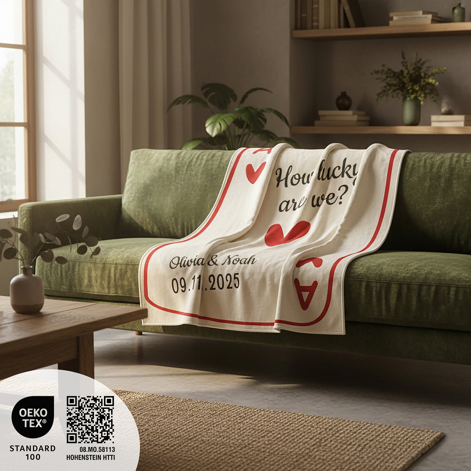 BonibomLab Love Card Blanket