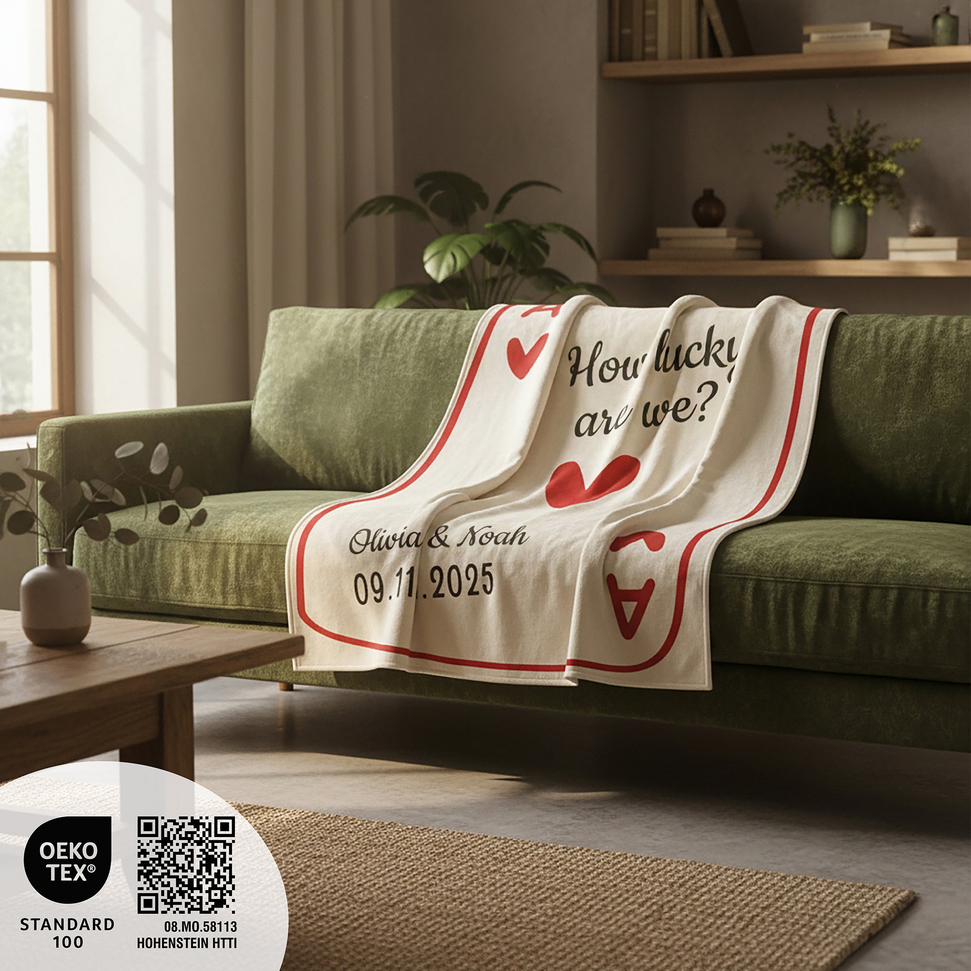 BonibomLab Love Card Blanket