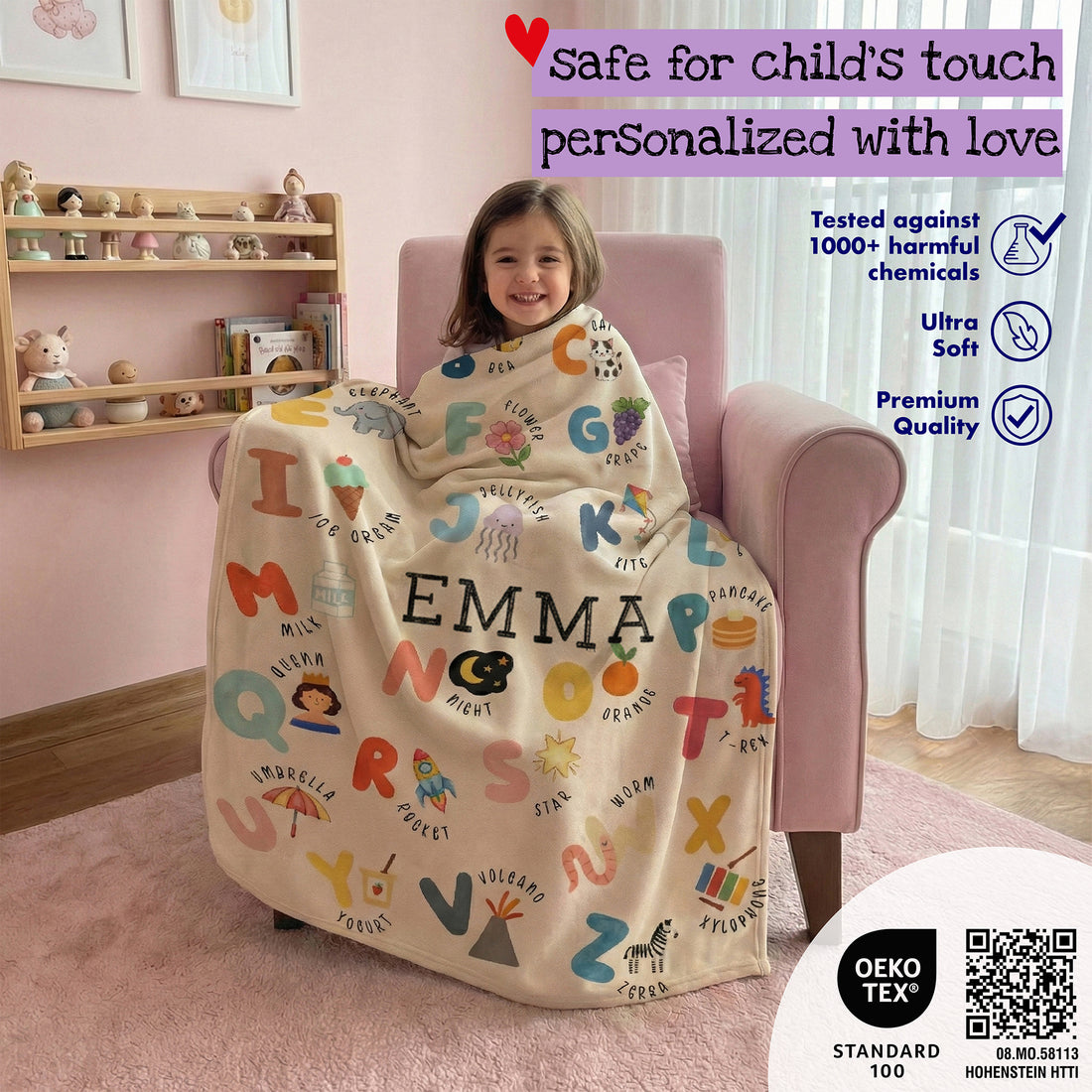 BonibomLab Alphabet Blanket