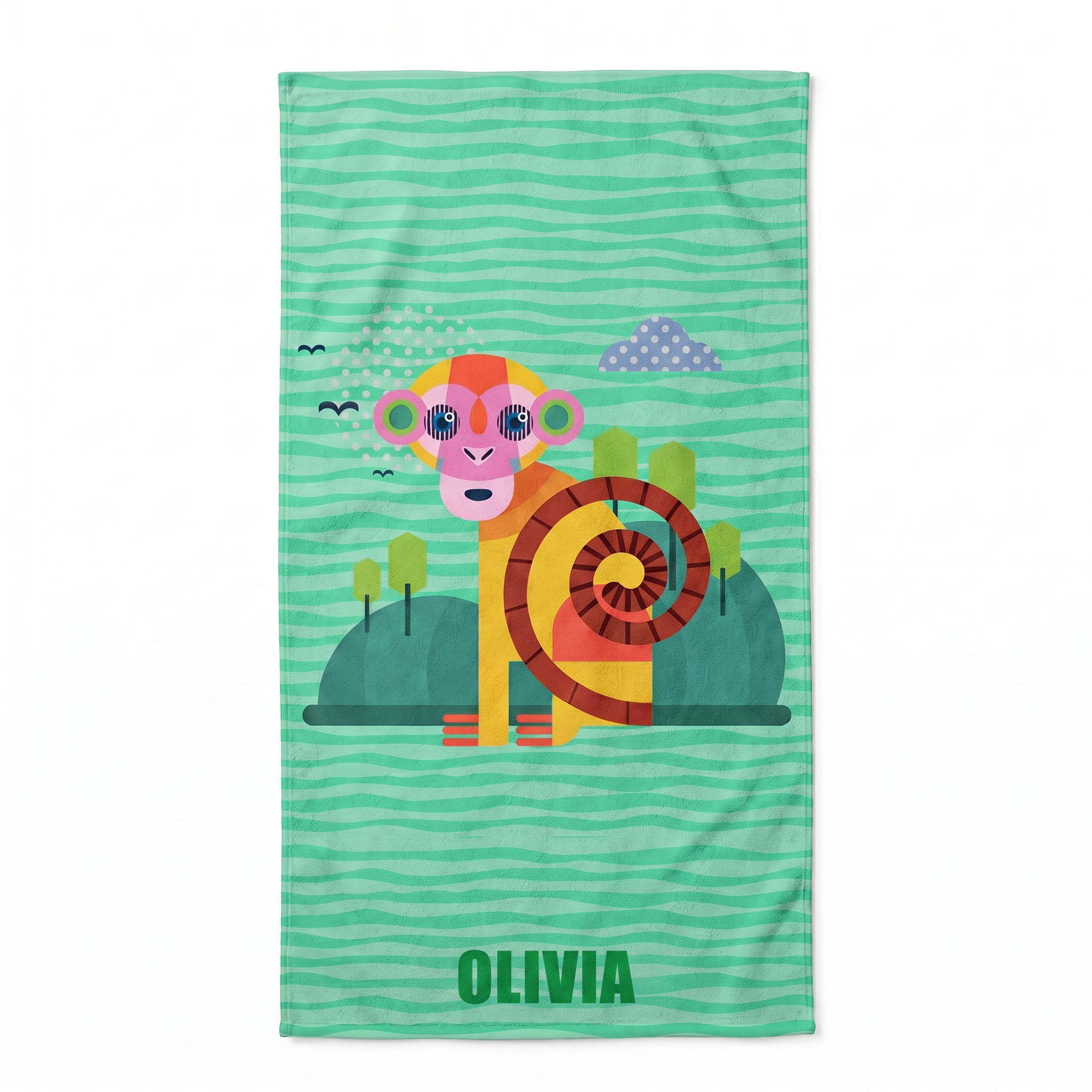 Personalized “Fauna Pop” Series Beach Towel – Bonibomlab Special Collection