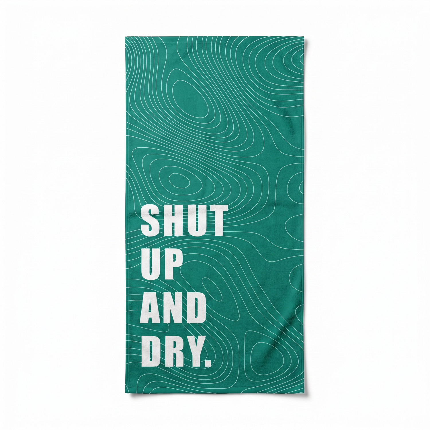 “SHUT UP AND DRY.” Slogan Beach Towel – Bonibomlab Loud Summer Collection