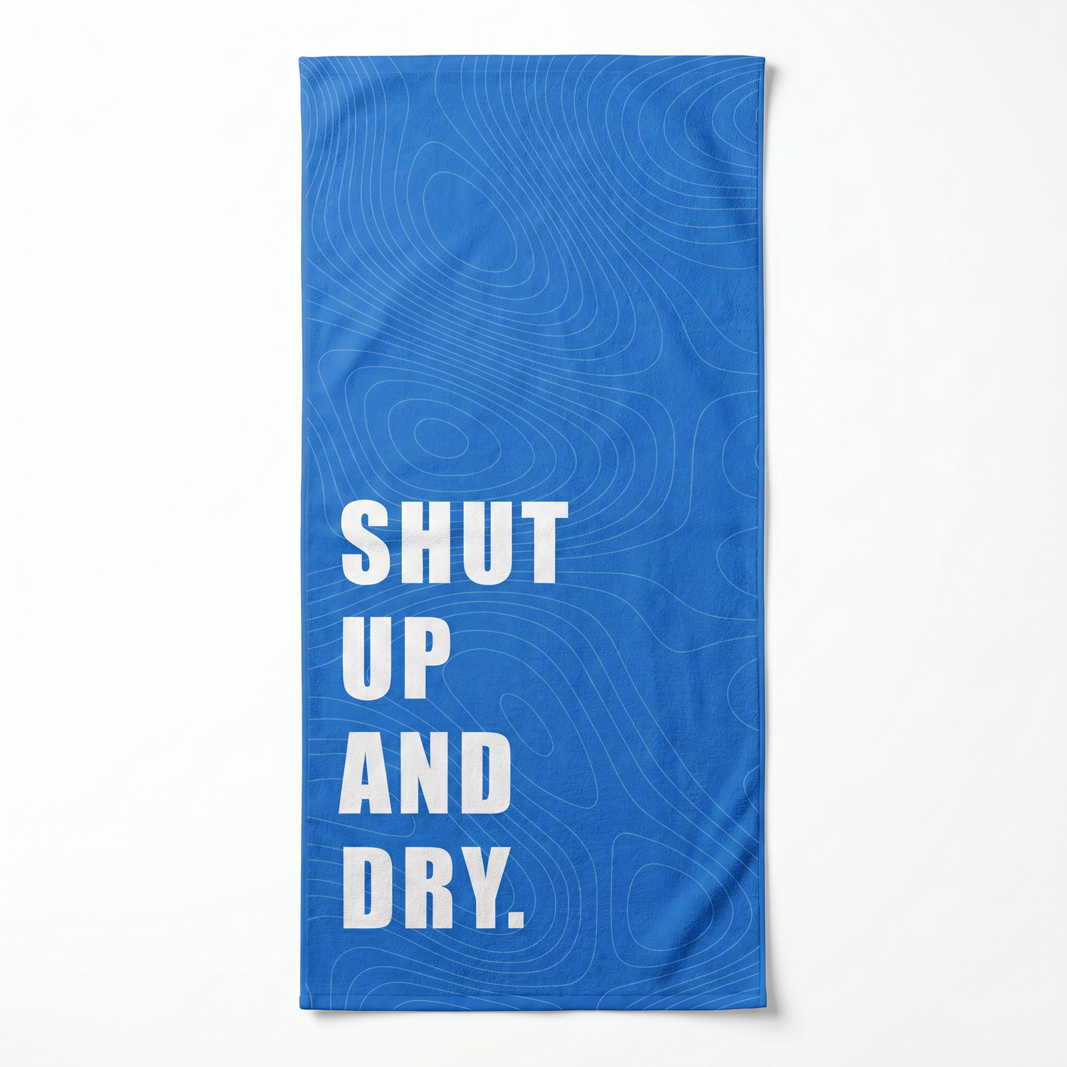 “SHUT UP AND DRY.” Slogan Beach Towel – Bonibomlab Loud Summer Collection