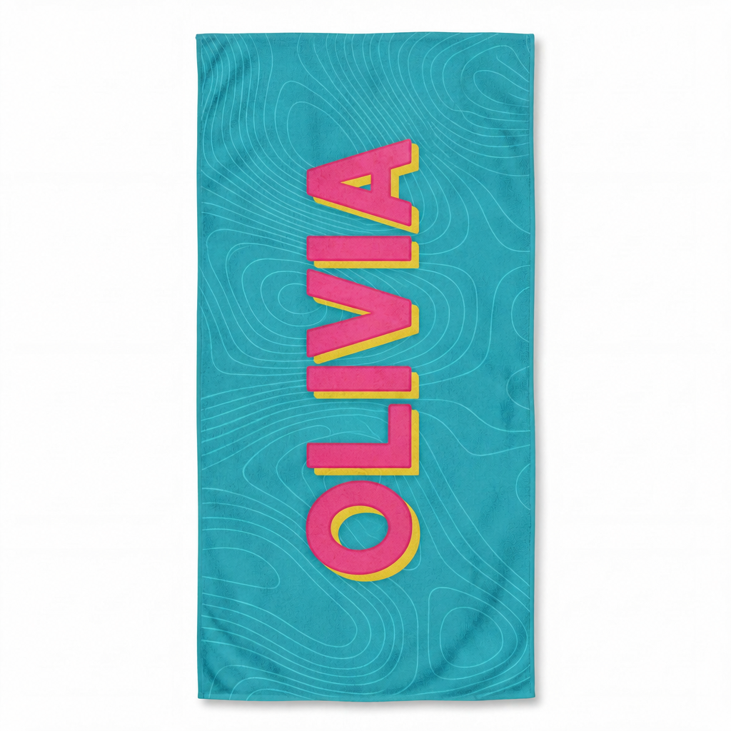 Personalized "Color Splash" Beach Towel