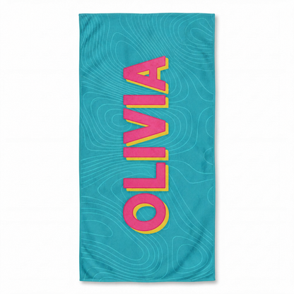 Personalized "Color Splash" Beach Towel