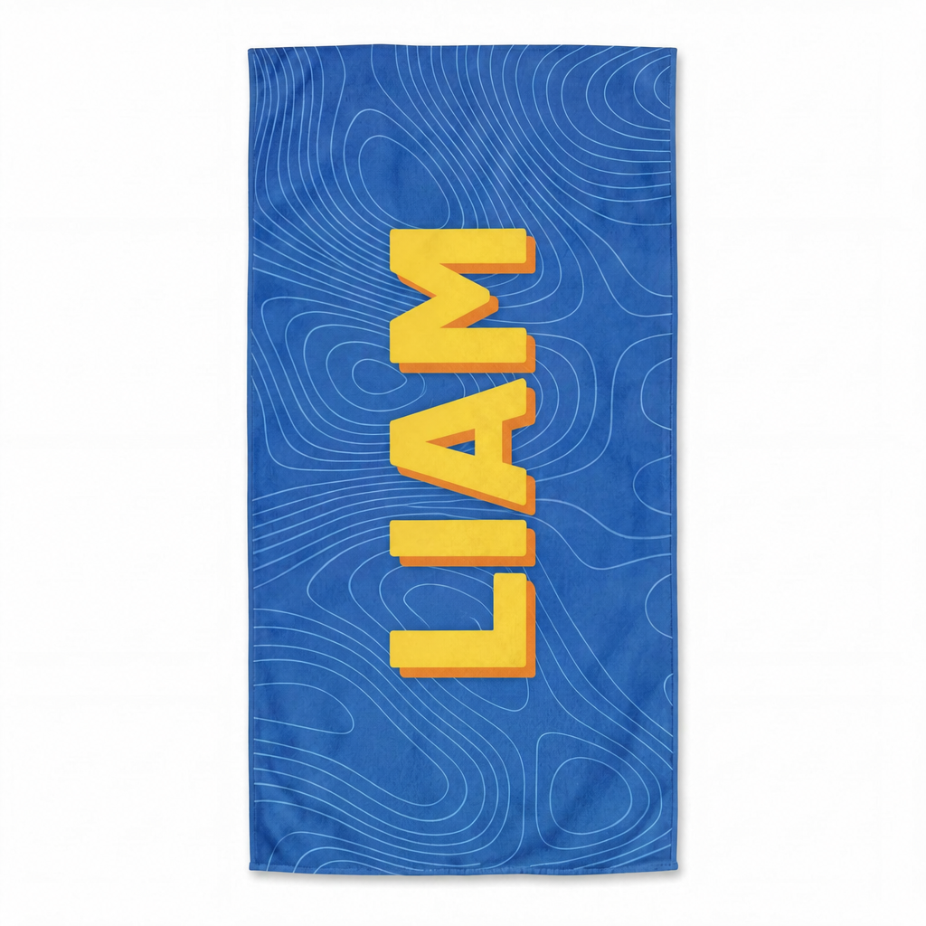 Personalized "Color Splash" Beach Towel