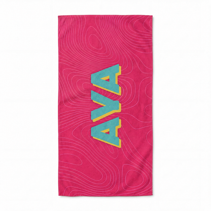 Personalized "Color Splash" Beach Towel