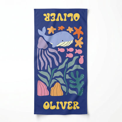 Personalized "Ocean Friends" Kids Towel